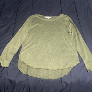 Women's Green Long Sleeve Top